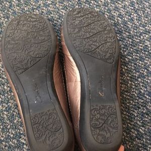 CLARKS BENDABLES Propose Pixie 2 Bronze Leather Flats Shoes $90 Womens Sz 11